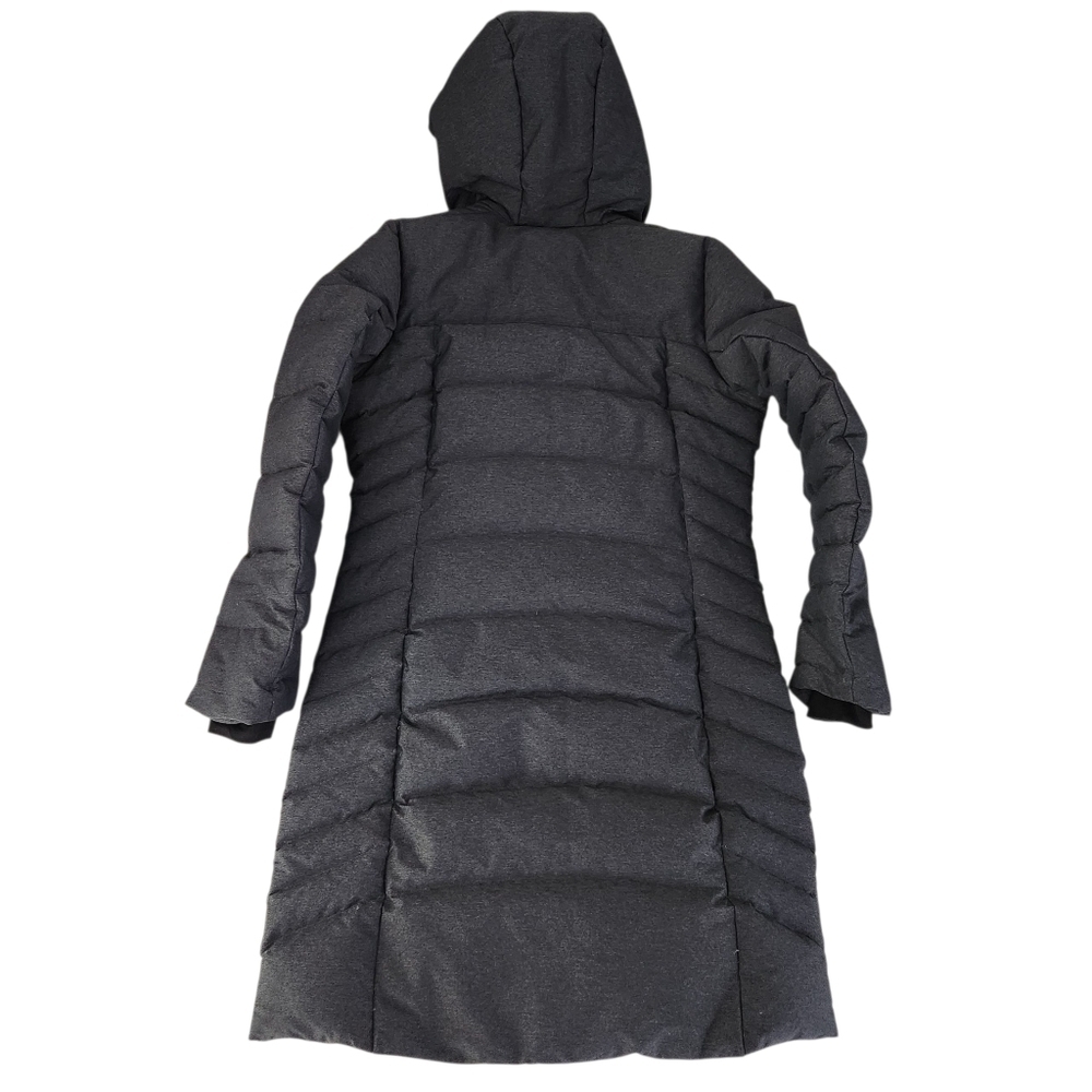 SALOMON Women's Coteaux Long down parka puffer hooded Jacket dark grey small - Picture 4 of 16